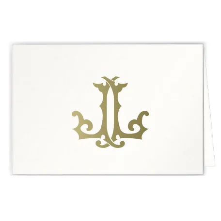 1-Letter Monogrammed Notecards