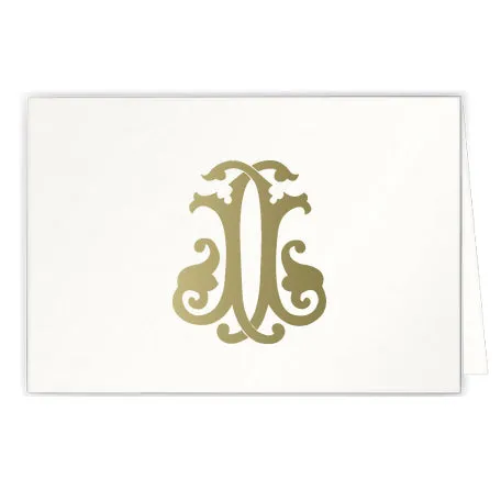 1-Letter Monogrammed Notecards