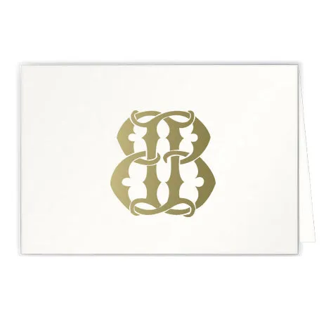 1-Letter Monogrammed Notecards