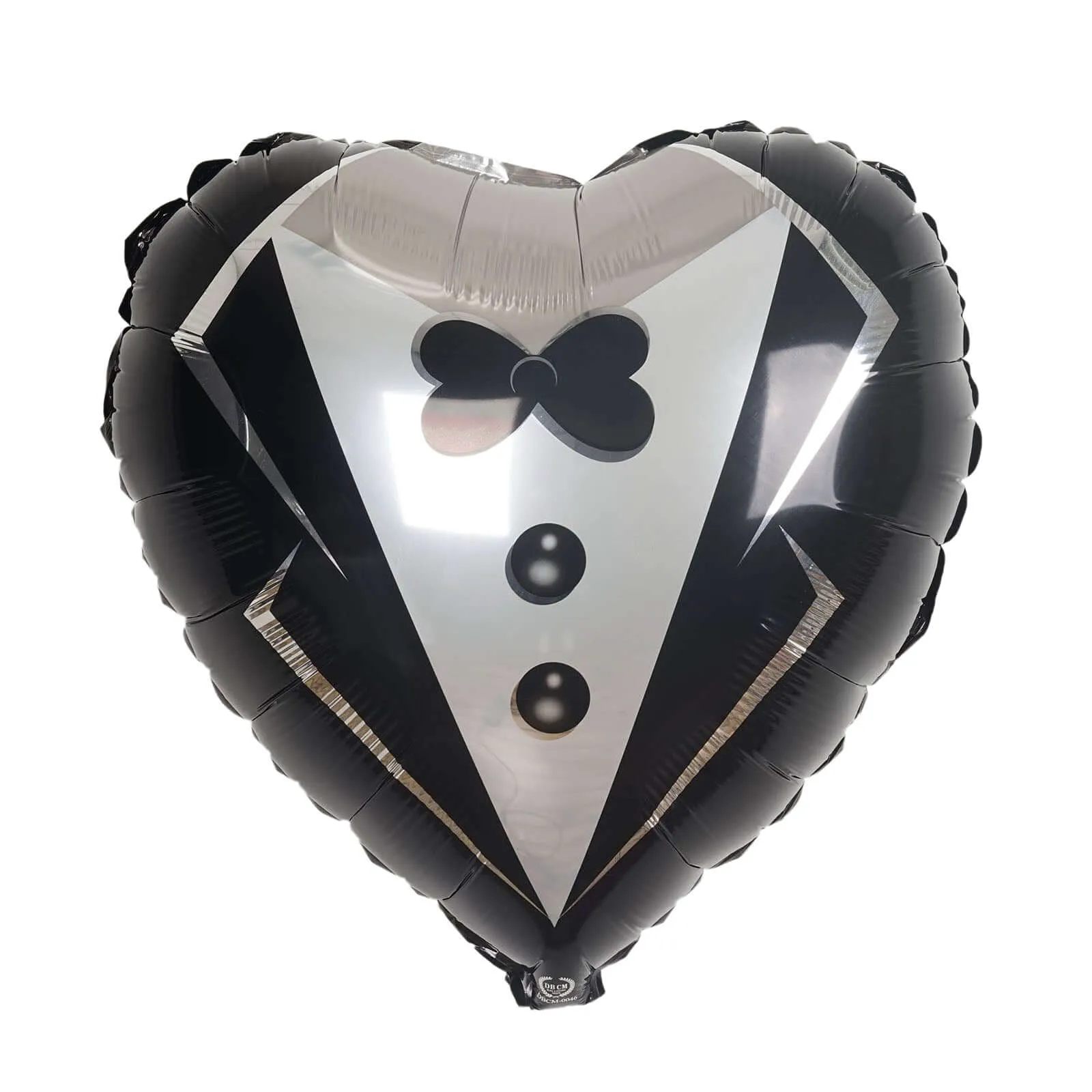 1 Pair 20" Heart Shaped Bride and Groom Mylar Foil Helium Air Balloons