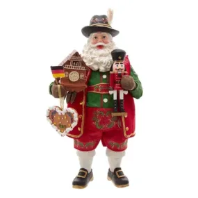 11" Fabriché™ Musical German Santa