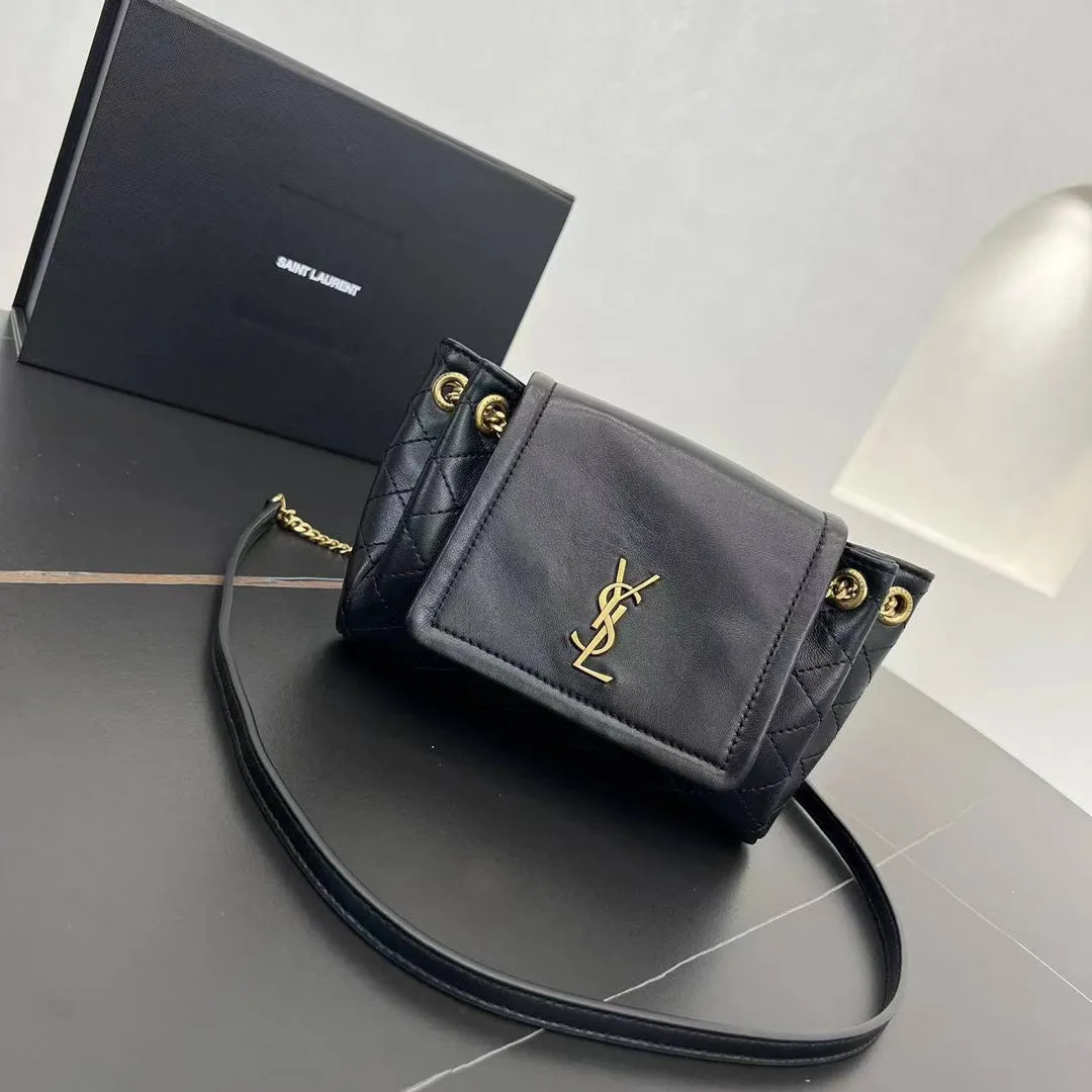 18CM black MONOGRAM NOLITA sheepskin leather crossbody handbag bag