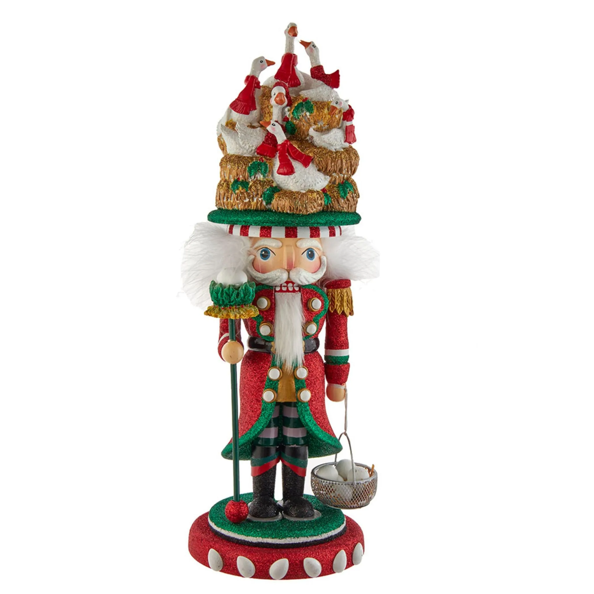 18" Hollywood Nutcrackers™ Six Geese A Laying Christmas Nutcracker