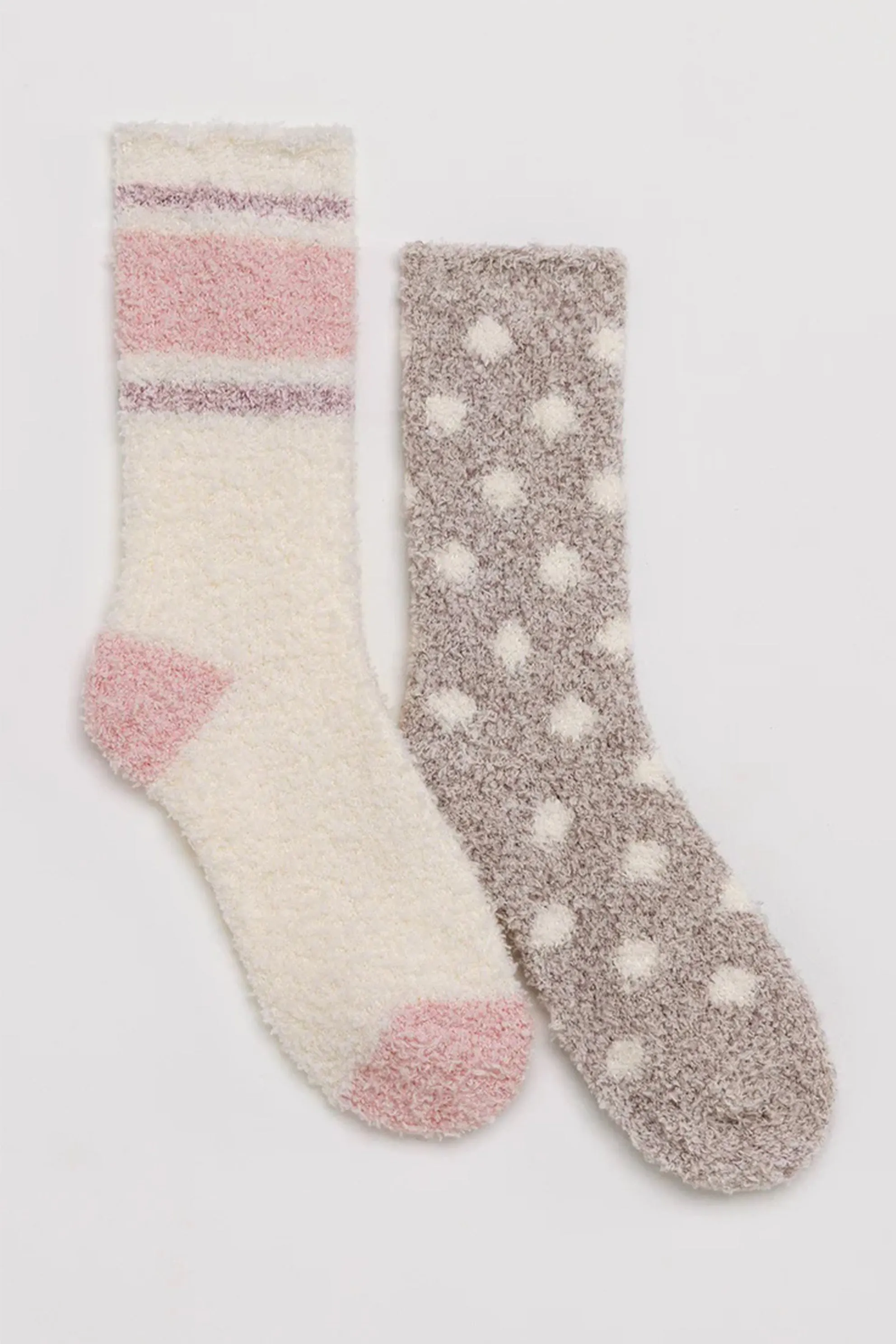 2-Pack Plush Dot Socks