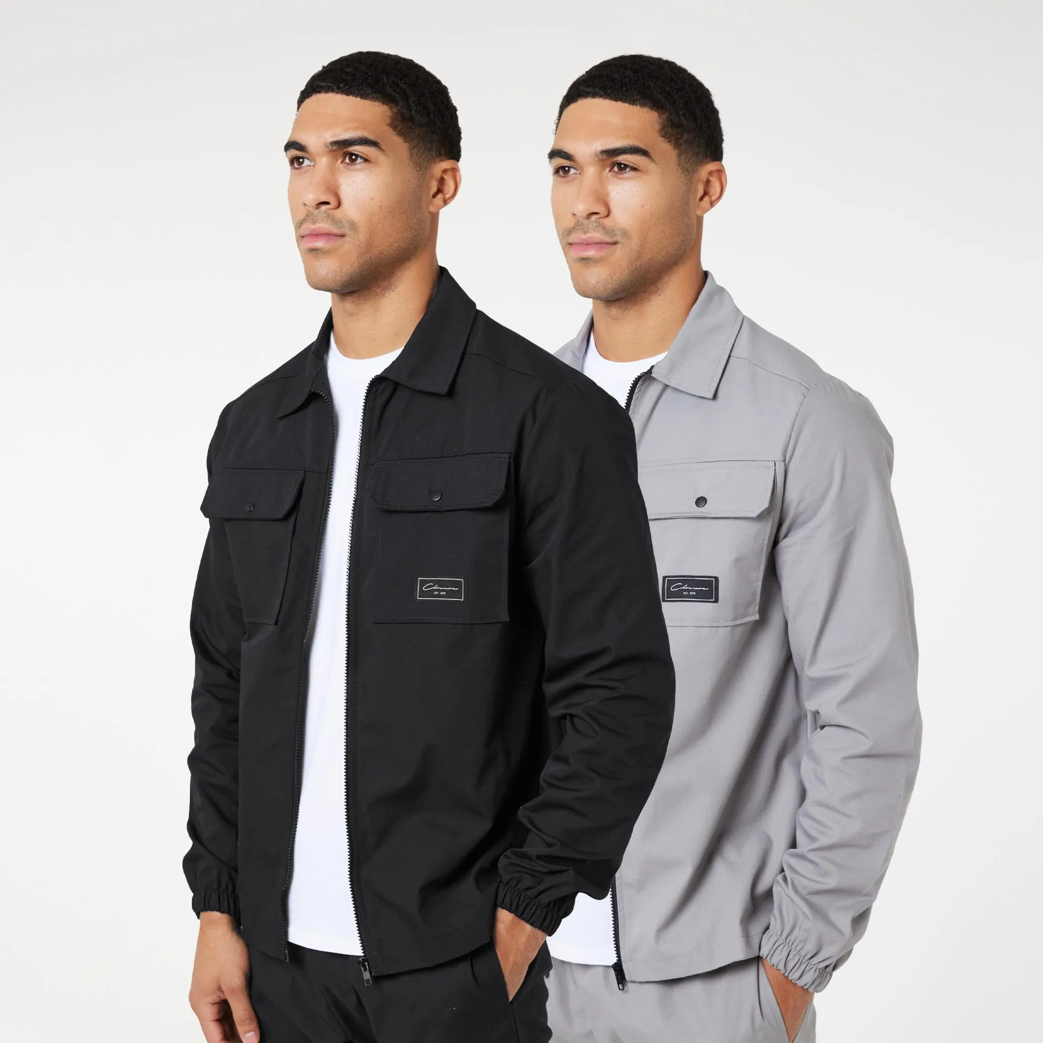 2-Pack Utility Overshirts | Black / Ice Grey