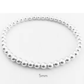 5mm Silver-filled Bead Bracelet