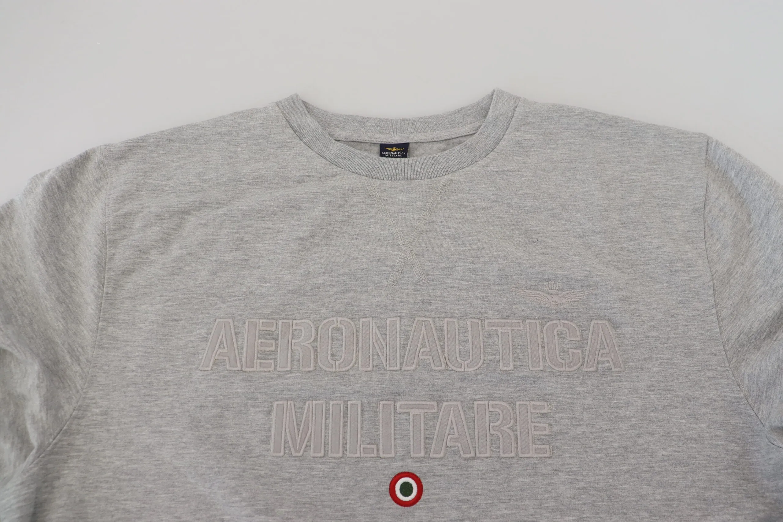 Aeronautica Militare Elegant Gray Pullover Men's Sweater