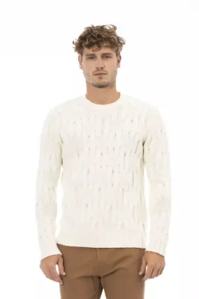 Alpha Studio Beige Wool Men Men's Sweater