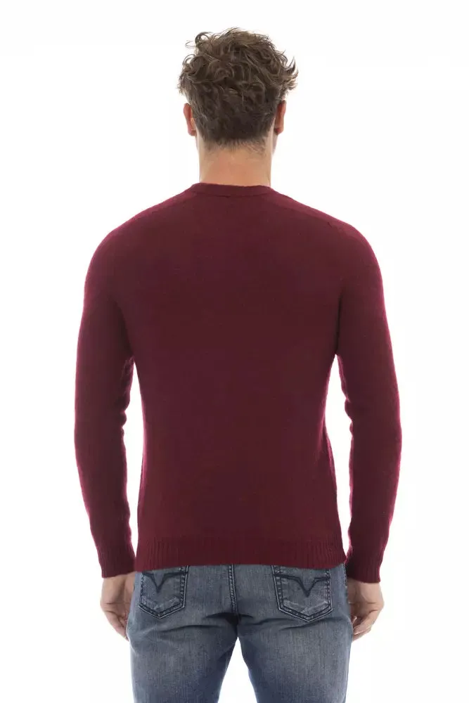 Alpha Studio Red Wool Men Men's Sweater