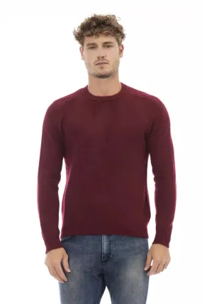 Alpha Studio Red Wool Men Men's Sweater