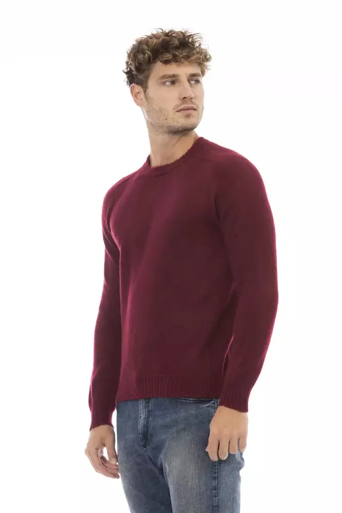 Alpha Studio Red Wool Men Men's Sweater