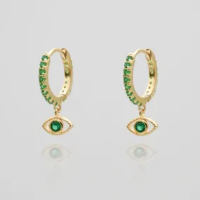 Ana Eye Huggie Earrings