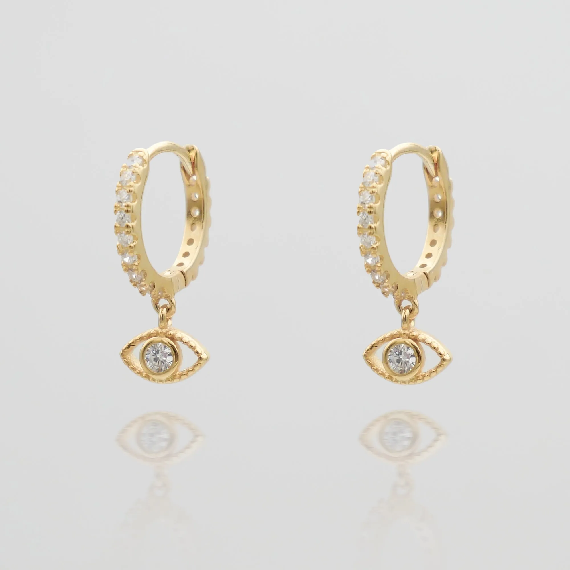 Ana Eye Huggie Earrings