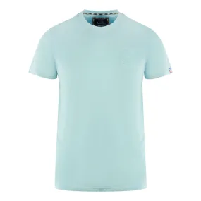 Aquascutum London Tonal Aldis Logo Sky Blue T-Shirt