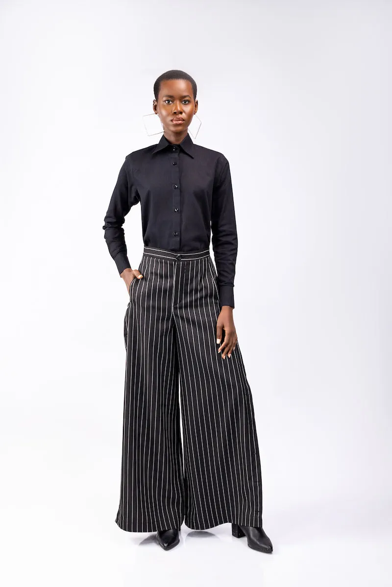 ATTO TETTEH Tumtuo Pin Stripe Palazzo Pants