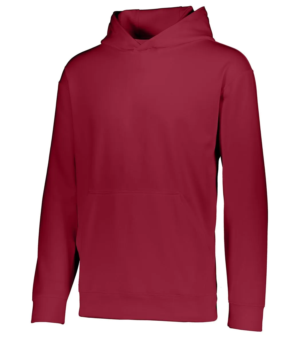 Augusta Sportswear Youth Wicking Fleece Hoodie Cardinal Red