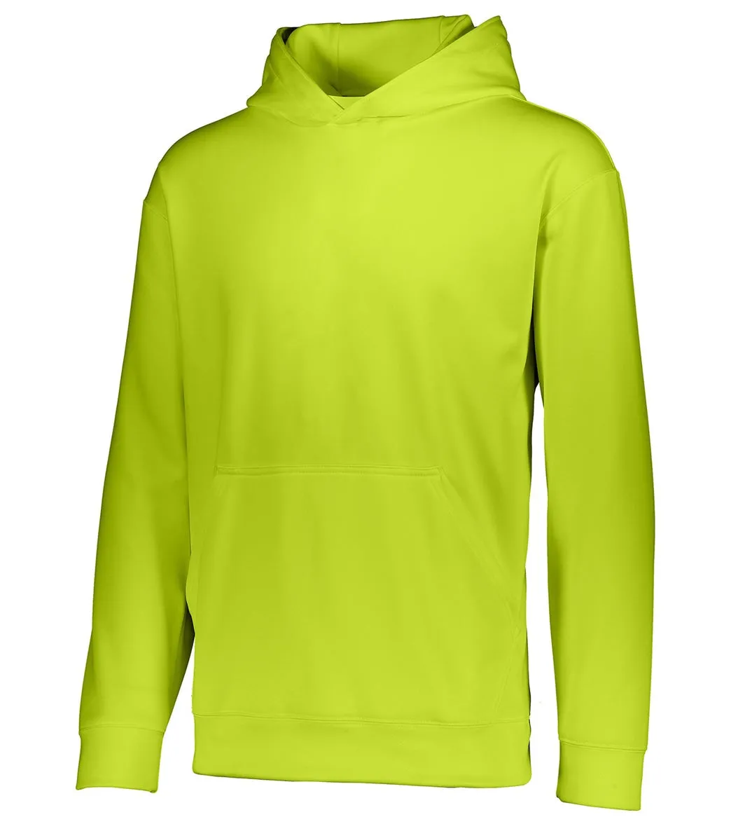 Augusta Sportswear Youth Wicking Fleece Hoodie Lime