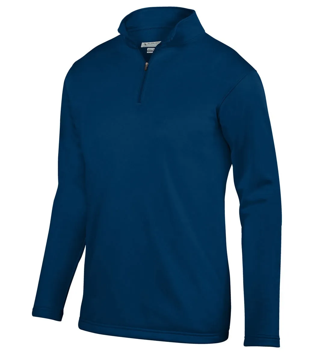 Augusta Sportswear Youth Wicking Fleece Quarter-Zip Pullover Navy