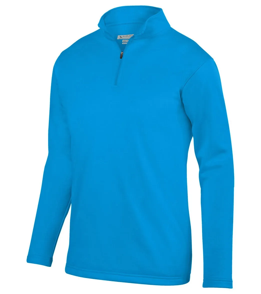 Augusta Sportswear Youth Wicking Fleece Quarter-Zip Pullover Power Blue