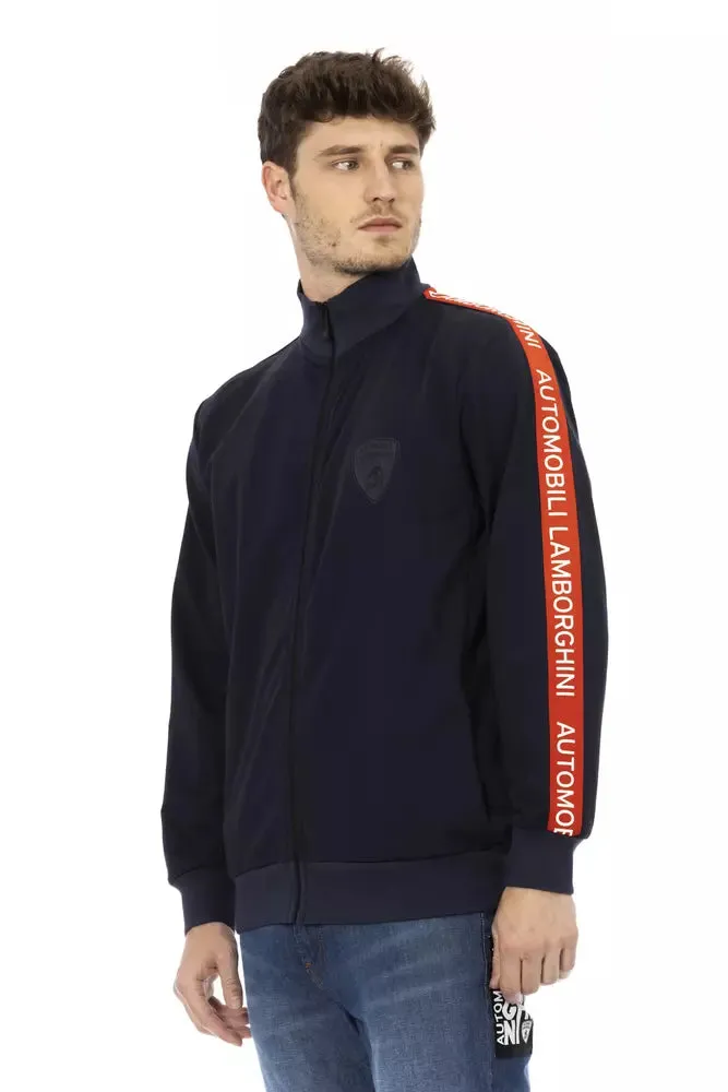 Automobili Lamborghini Blue Polyester Men Men's Sweater