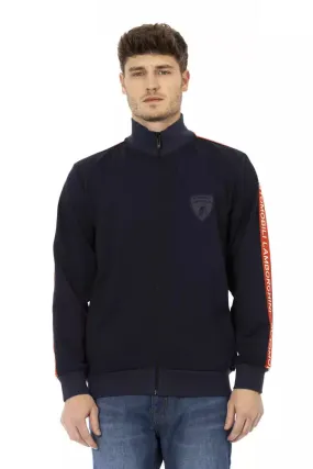 Automobili Lamborghini Blue Polyester Men Men's Sweater