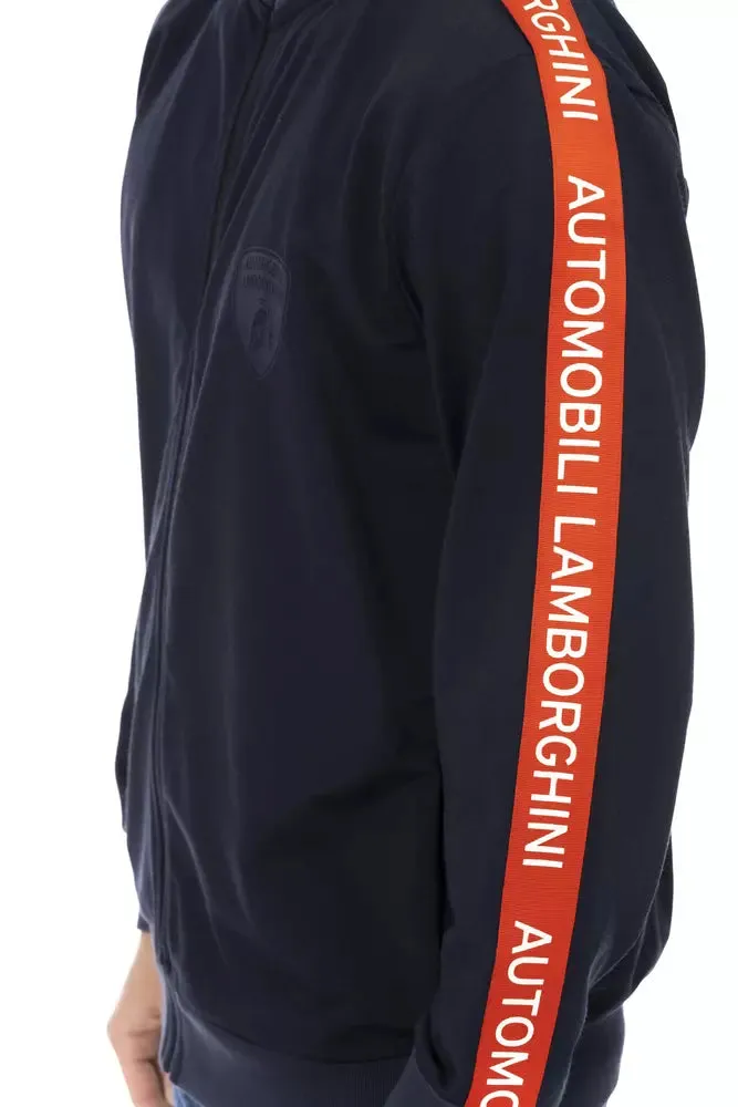 Automobili Lamborghini Blue Polyester Men Men's Sweater