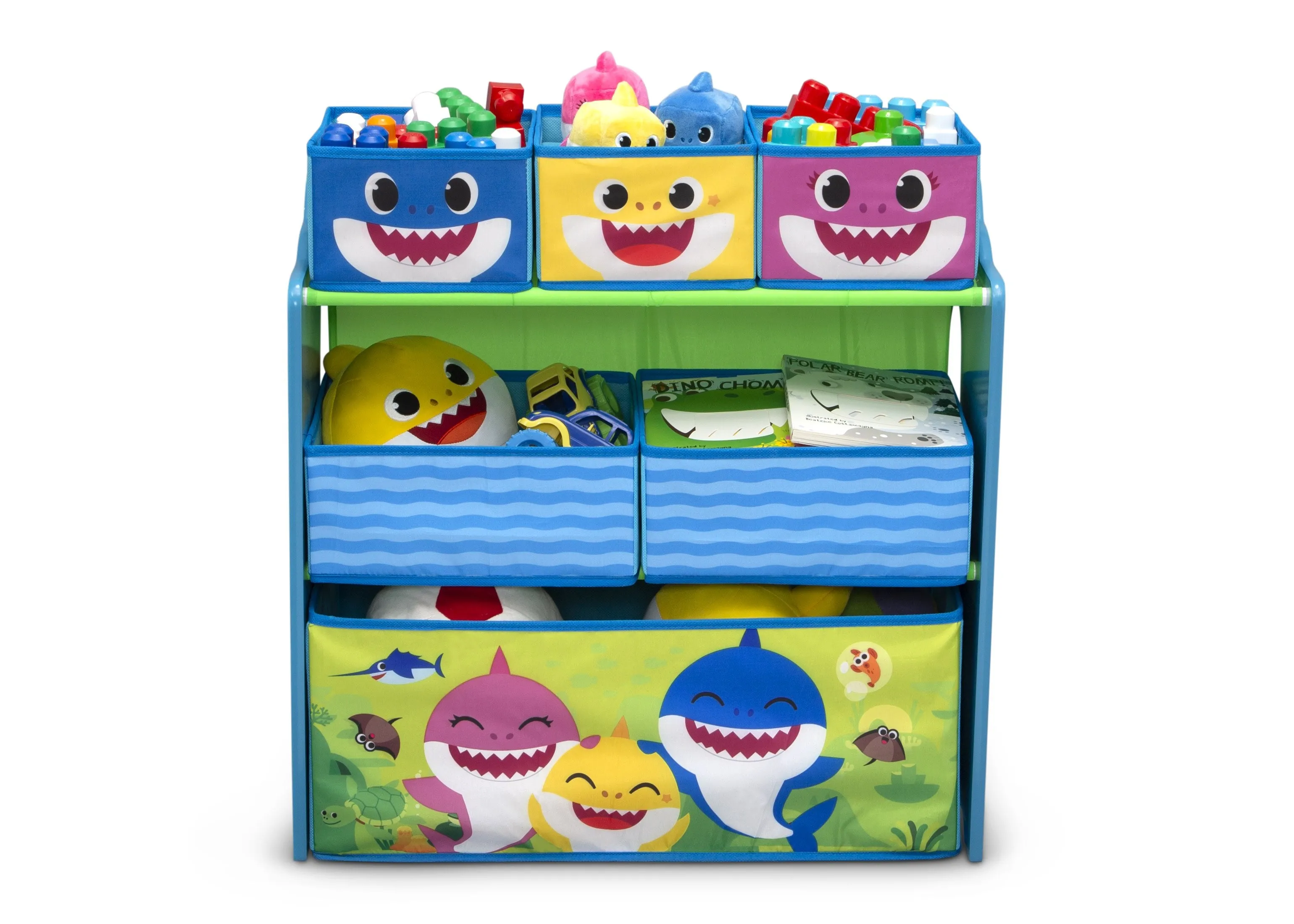 Baby Shark Design & Store 6 Bin Toy Storage Organizer