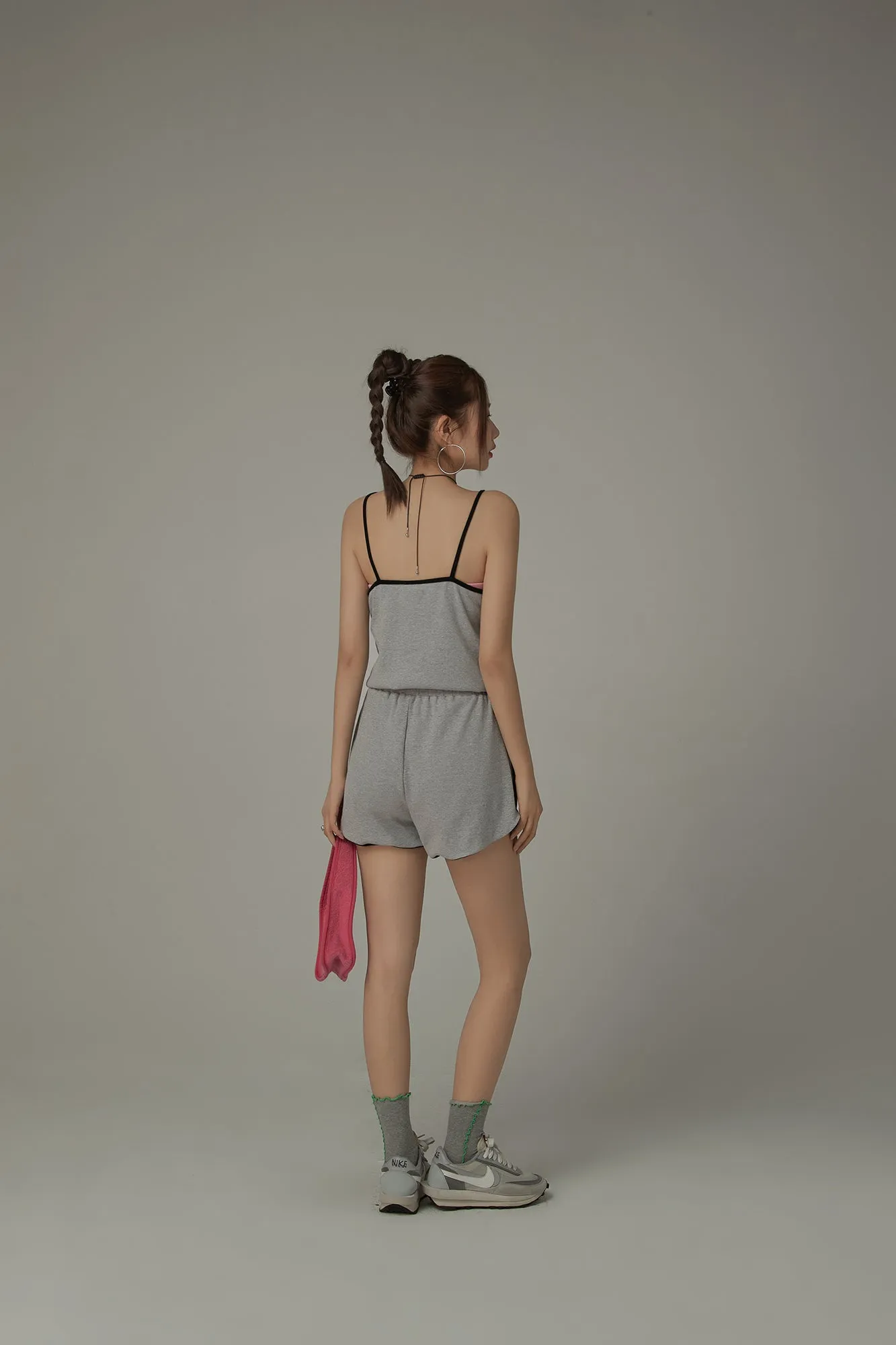 Back To Paradise Letter Printed Casual Drawstring Jumpsuit