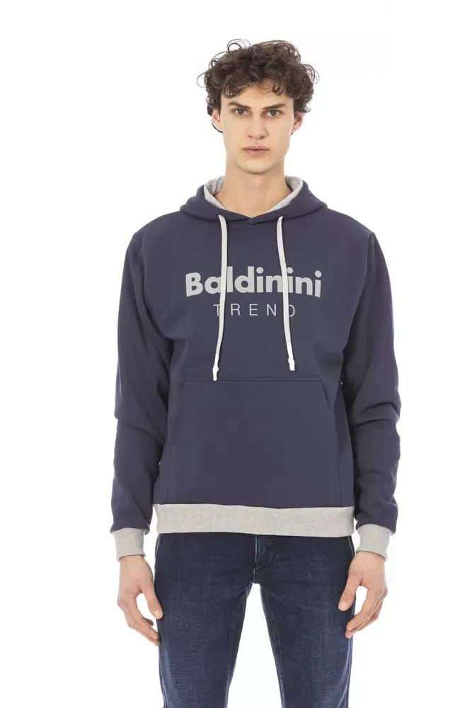 Baldinini Trend Blue Cotton Men Men's Sweater