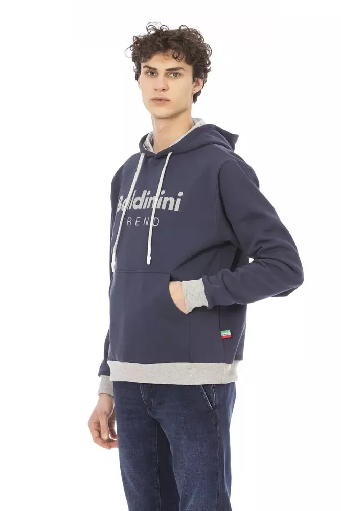 Baldinini Trend Blue Cotton Men Men's Sweater