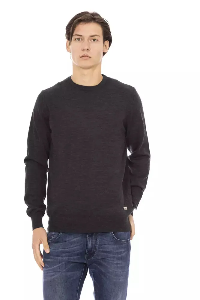 Baldinini Trend Gray Fabric Men Men's Sweater