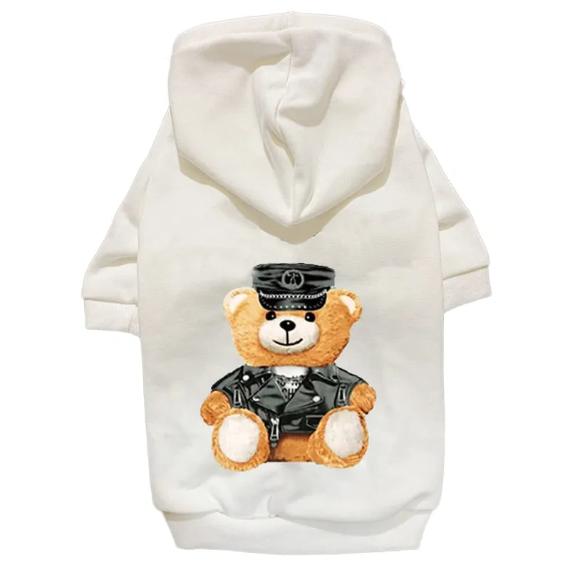 Bear-Printed Pet Clothes for Small Dogs