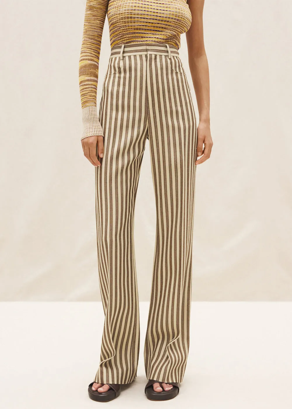 Beige & Brown 'Le Pantalon Sauge' Pants