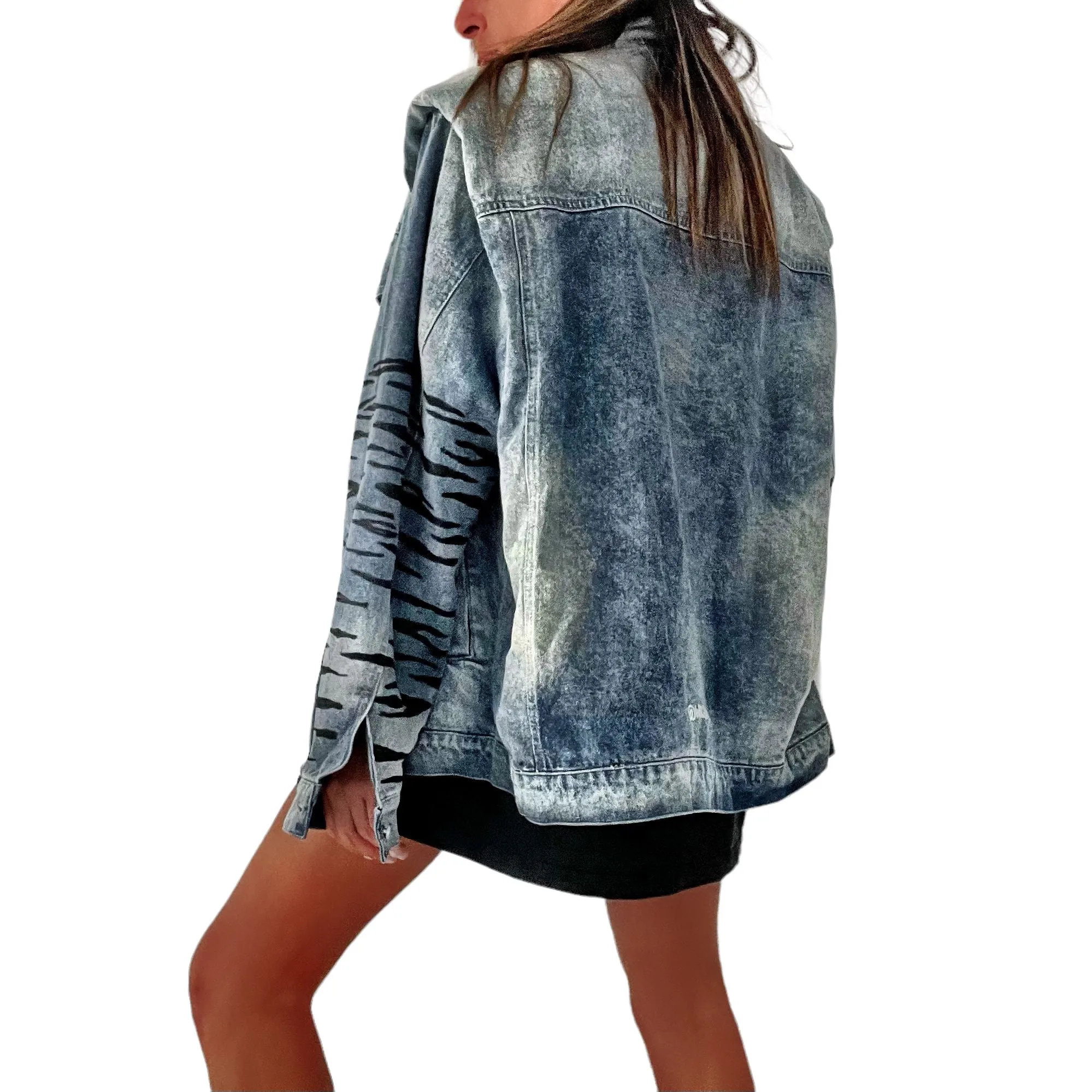 'Beyond Zebra' Denim Jacket