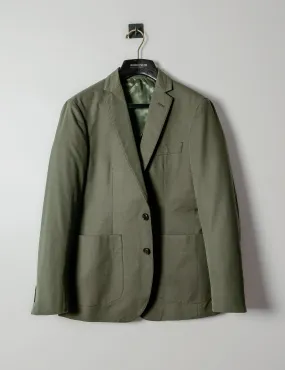 BKT35 Unstructured Jacket in Cotton Twill - Militaire