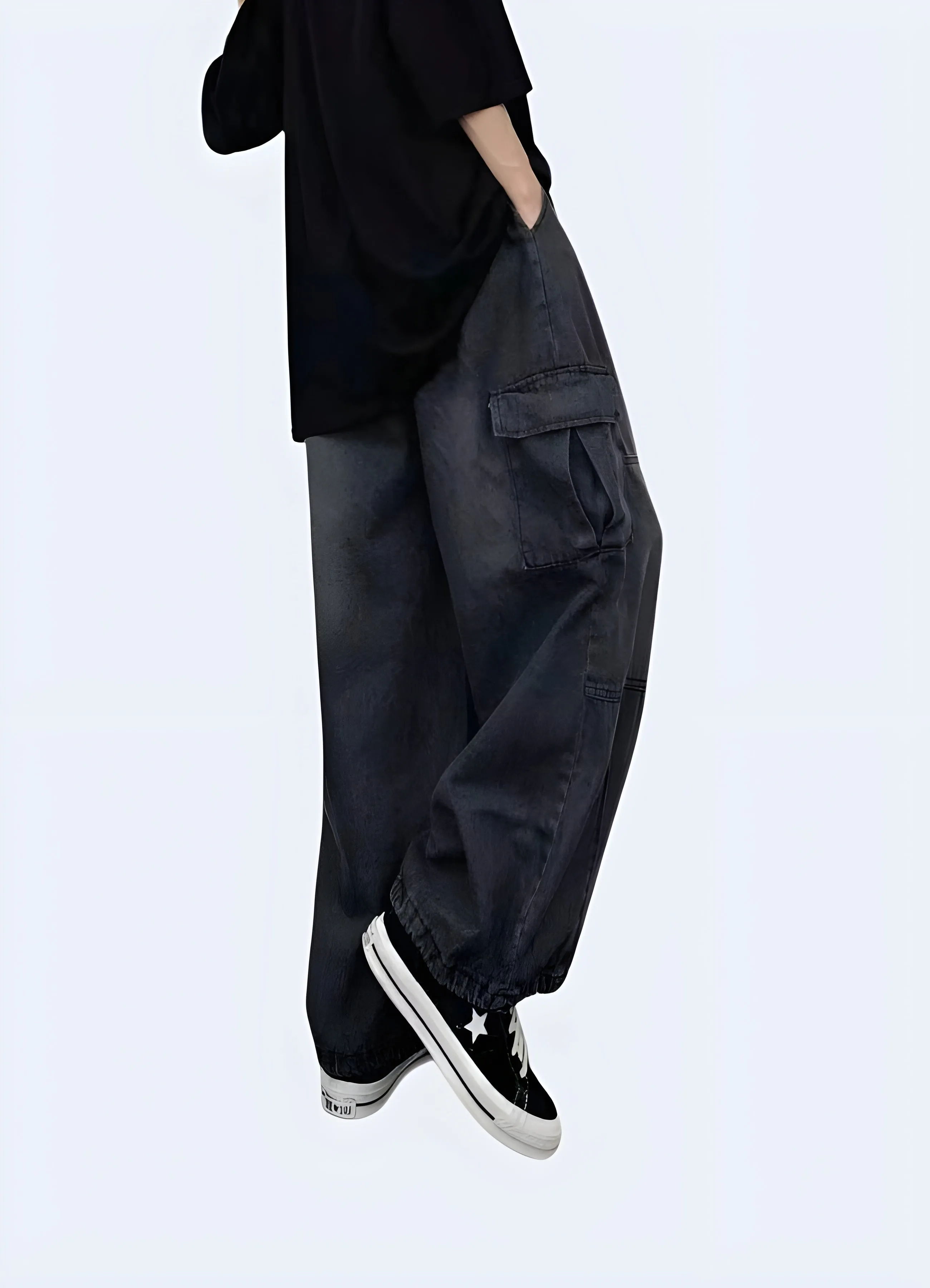 Black Baggy Cargo Pants Women