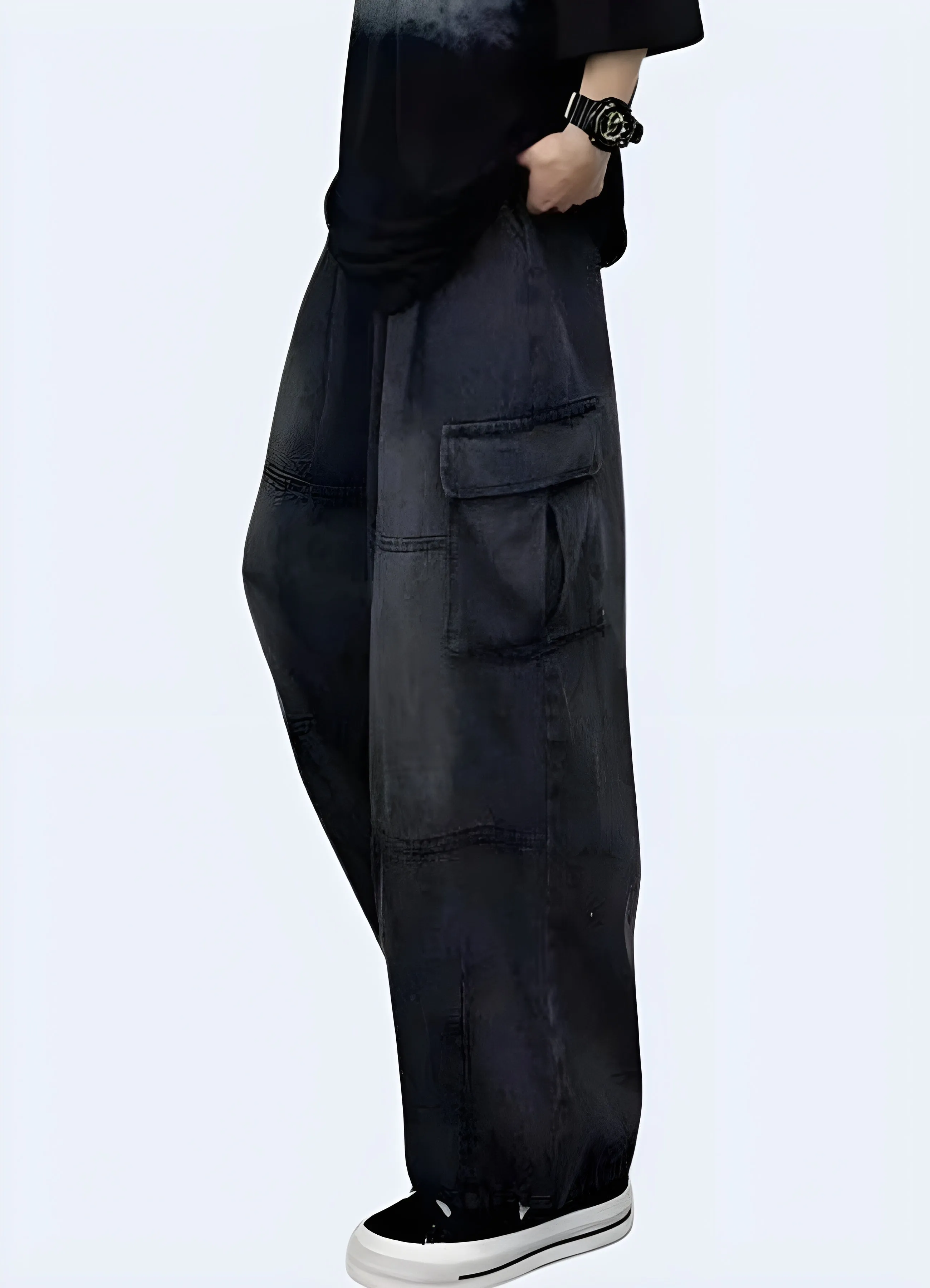 Black Baggy Cargo Pants Women