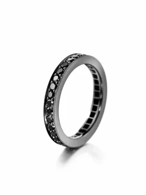 Black diamond eternity ring