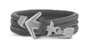 Black Shore Anchor Bracelet Palladium White Gold