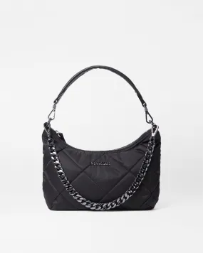 Black Small Madison Shoulder Bag