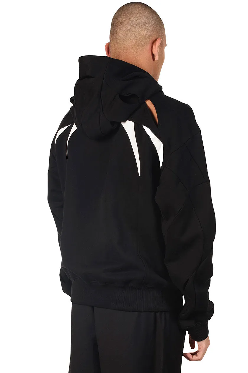 Black Triangle Hollow Hoodie