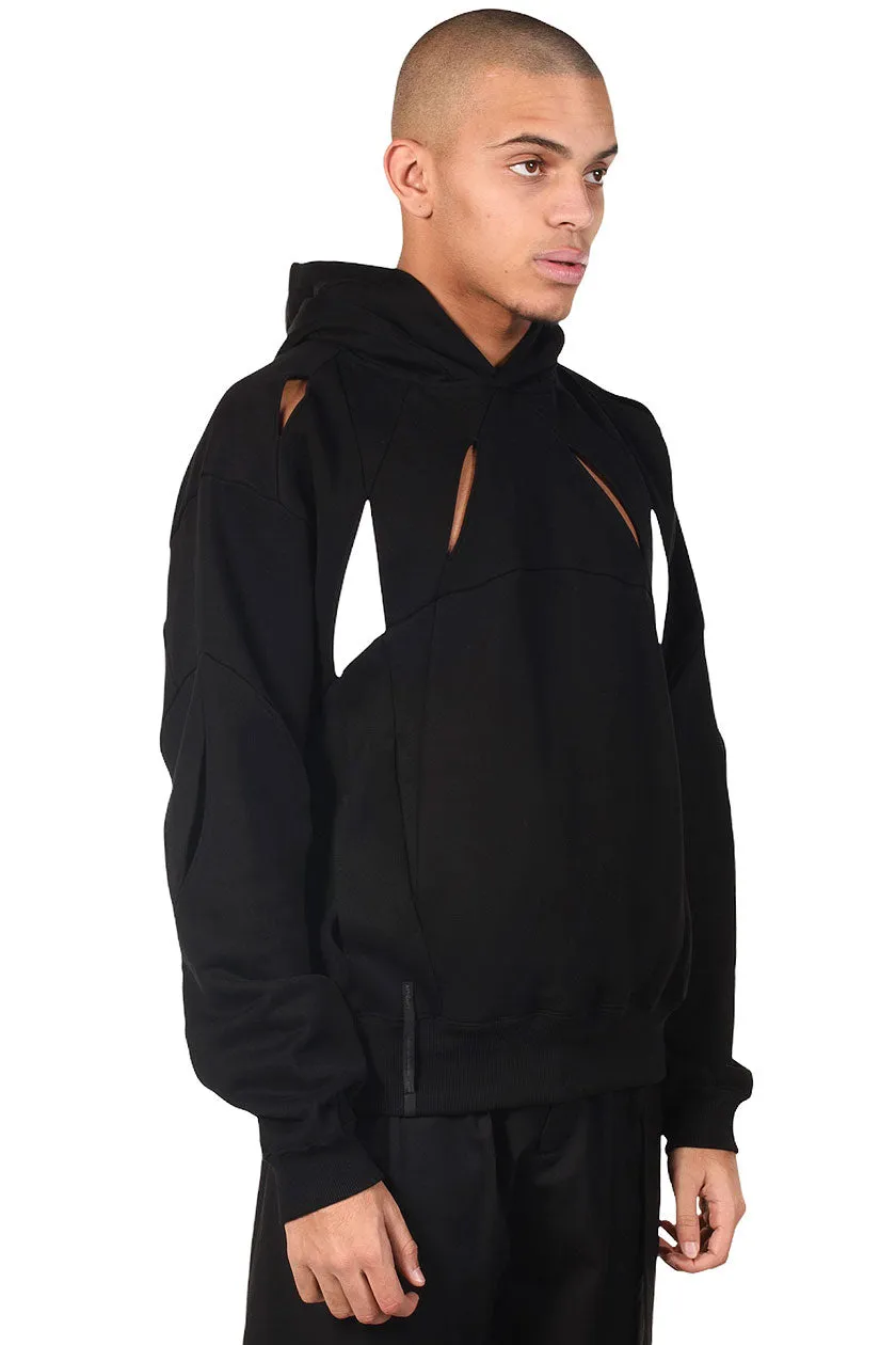 Black Triangle Hollow Hoodie