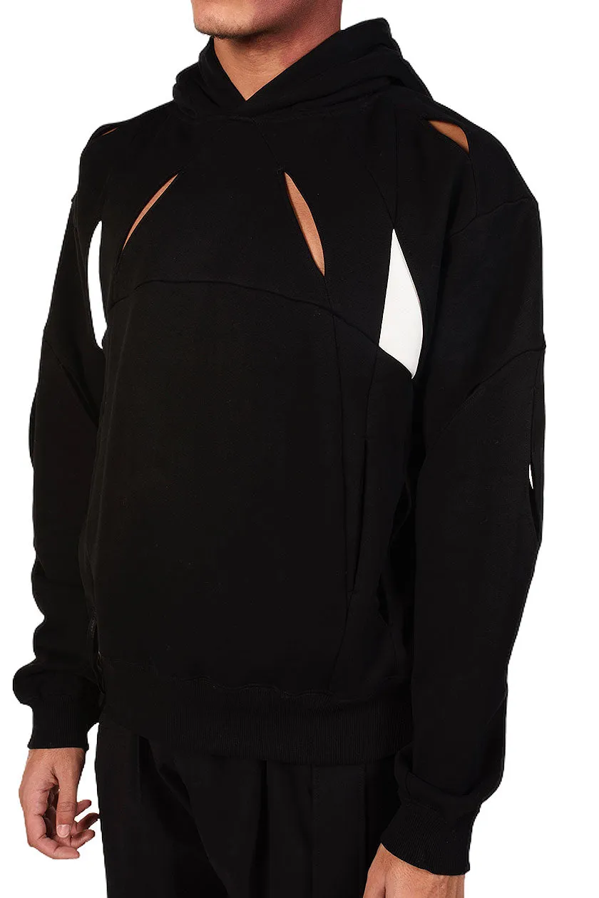 Black Triangle Hollow Hoodie