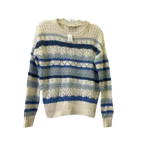 Blue & White Sweater By Loft, Size: S