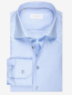 Blue Elevated Pique Contemporary Fit Shirt