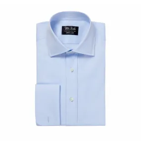 Blue Fine Twill Double Cuff Shirt