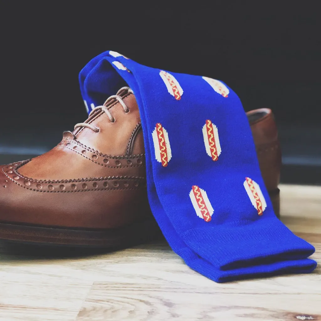 Blue Hot Dog Socks