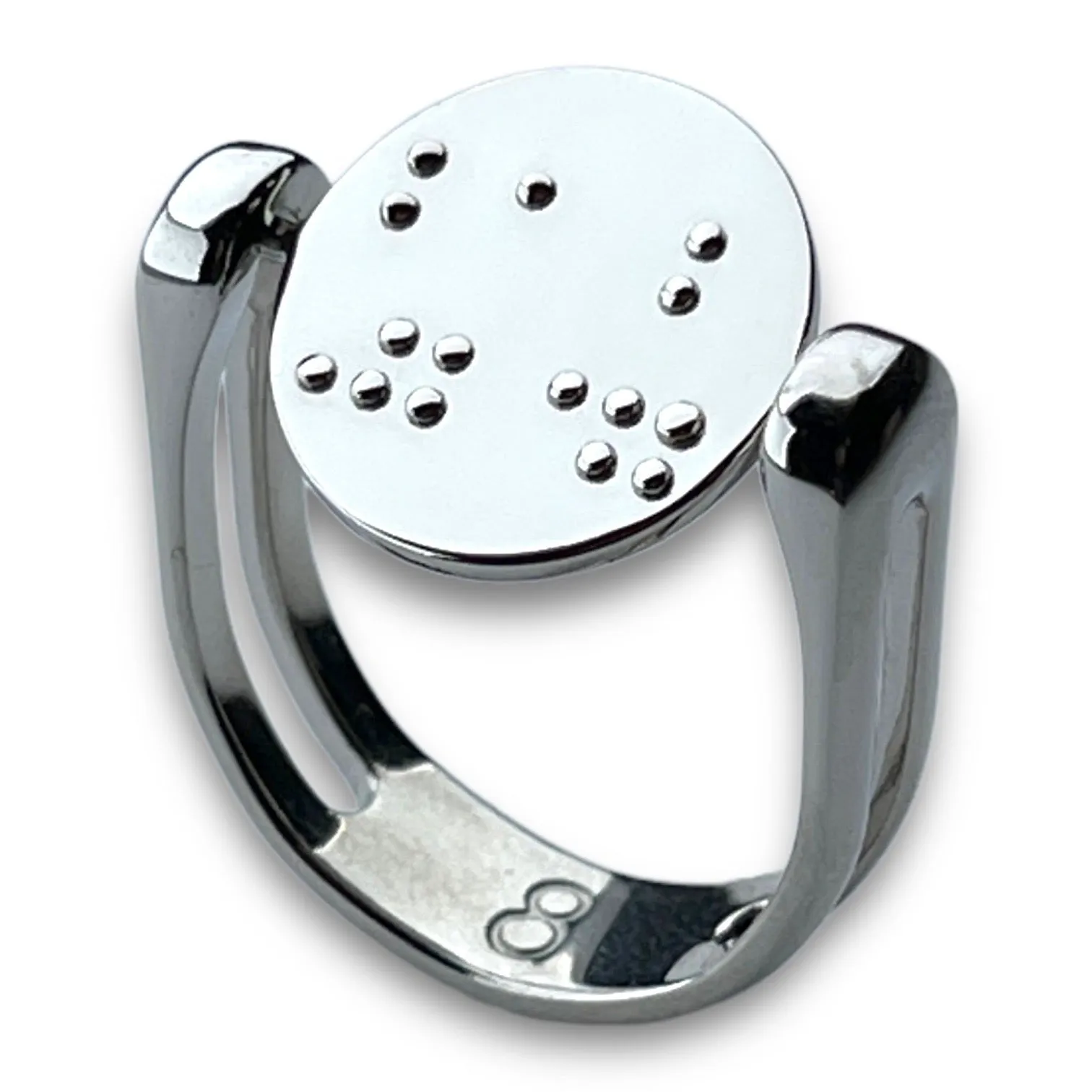 Braille Interchangeable Fidget Ring