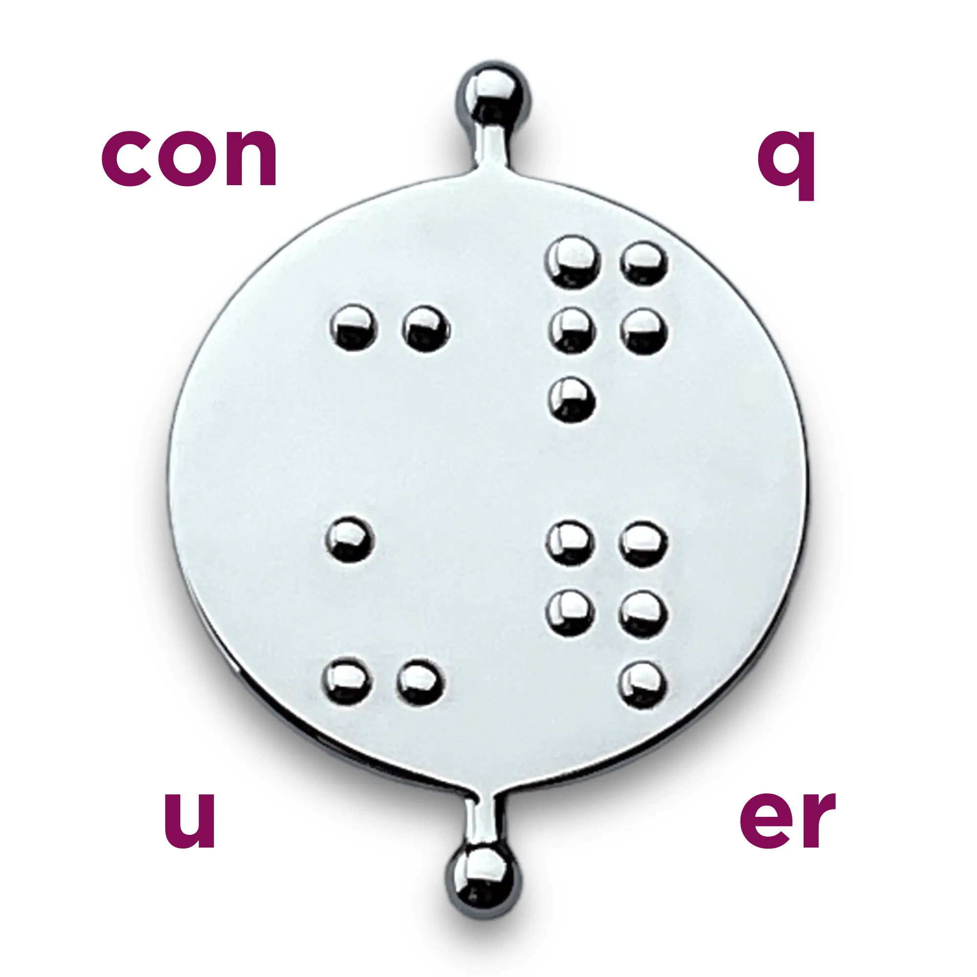 Braille Interchangeable Fidget Ring