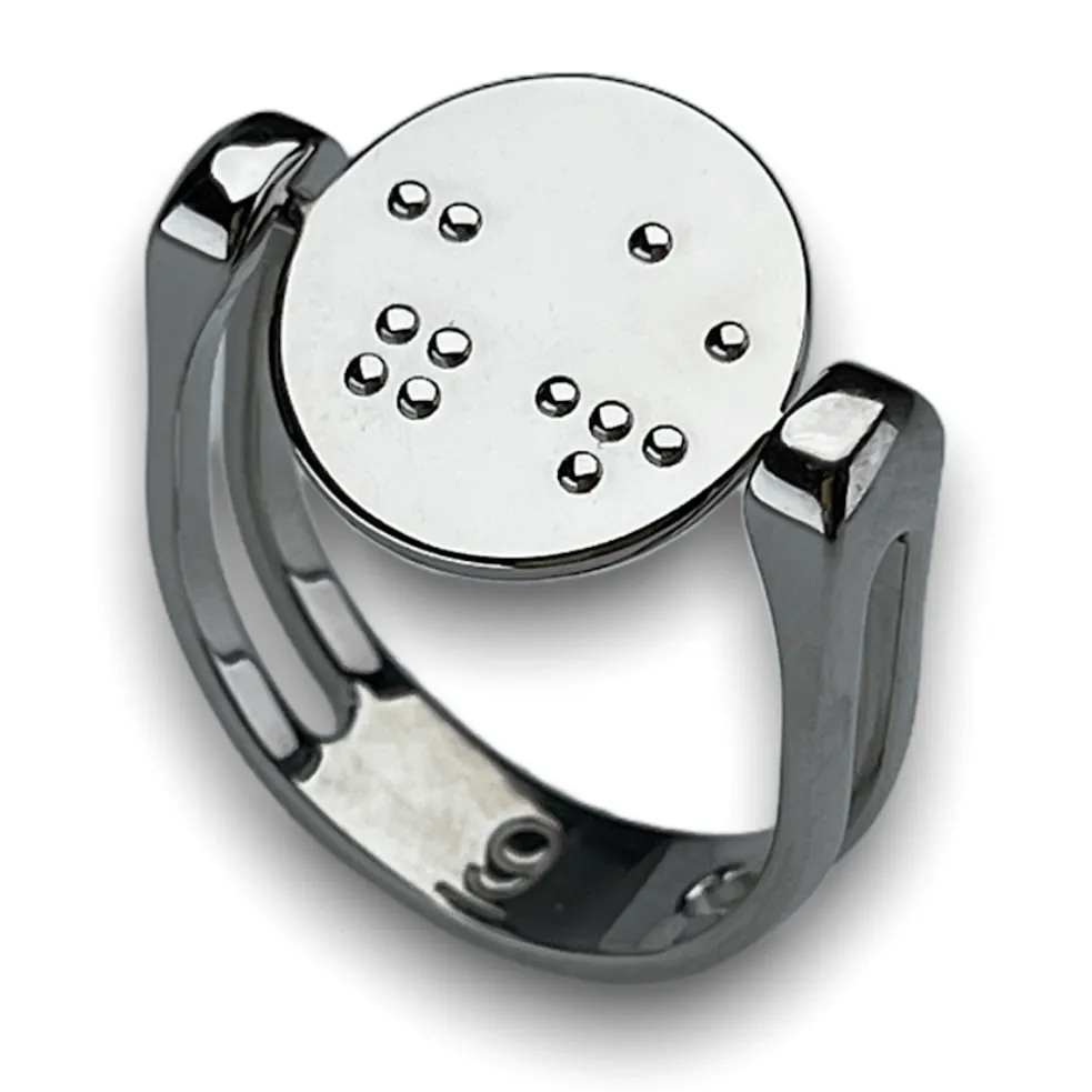 Braille Interchangeable Fidget Ring